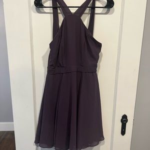 Purple halter top dress